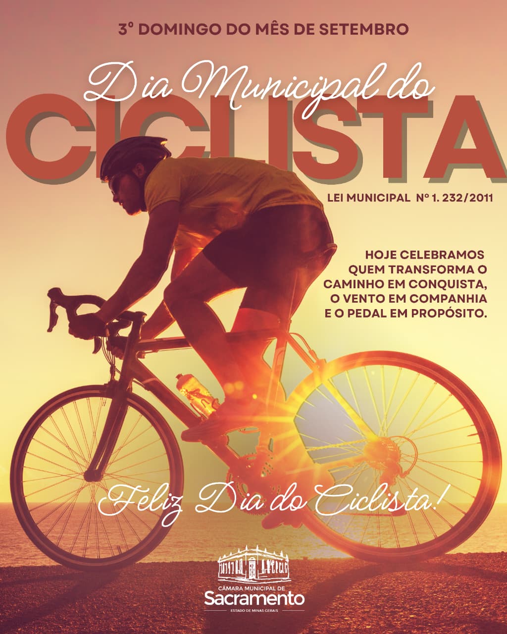 Lei nº 1.232/2011 institui o Dia Municipal do Ciclismo em Sacramento