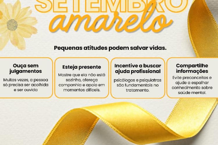 Câmara apoia campanha nacional Setembro Amarelo, através do projeto “Cores que Conscientizam”
