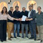 Vereadora Sgto Edna e Mesa Diretora entrega ofício ao prefeito Juninho