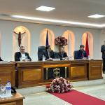 Mesa de honra contou com a participação da mesa diretora, presidente Juninho Trevisan e Dep. Estadual Arnaldo Silva Jr.