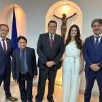 Mesa de honra: vice-presidente Dr. Reginaldo, promotor José do Egito, presidente Dr. Talhys, primeira-dama Maria Clara e 1º Secretário Kiko Bonfim