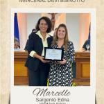 Sgto. Edna e sua homenageada Marcelle Alves de Matos 