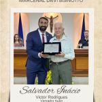 Victor Rodrigues e seu homenageado Salvador Inácio de Carvalho 