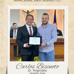 Dr. Reginaldo e seu homenageado Carlos Tercílio Bisinoto Filho 